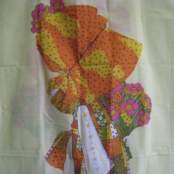 Lot of 2 Matching Holly Hobbie Panels 44” Lengths Vtg - Picture 5 of 11